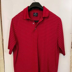 Cleveland Classic Polo mens shirt red stripe size L